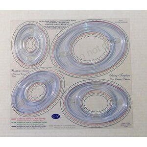 Creative Memories Cutting Patterns Sizing Template 4 Ovals Crafts Photos